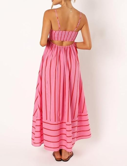 FREYA | Vestido largo con rayas