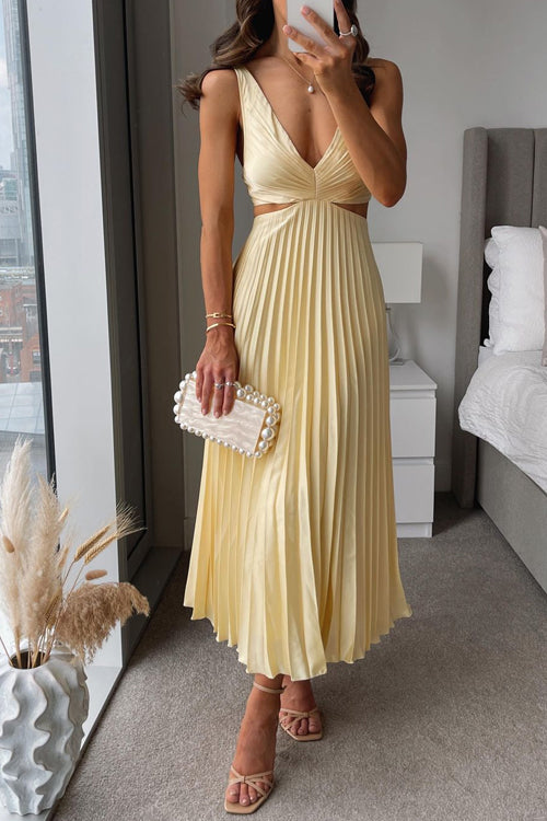 ZOE | Vestido con falda plisada