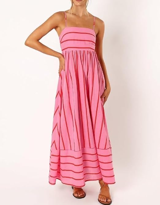 FREYA | Vestido largo con rayas