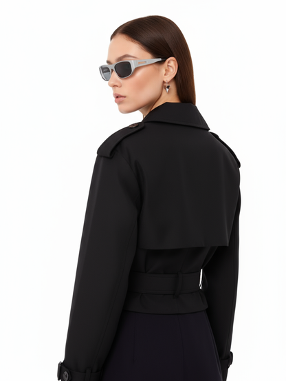 ELEONORA | Gabardina corta con cinturón