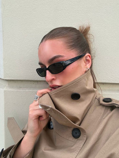 ELEONORA | Gabardina corta con cinturón