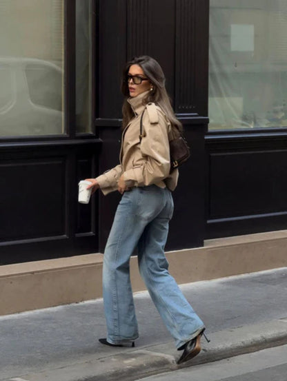 ELEONORA | Gabardina corta con cinturón