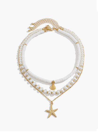 PEARL & SHELL | Collar Marino