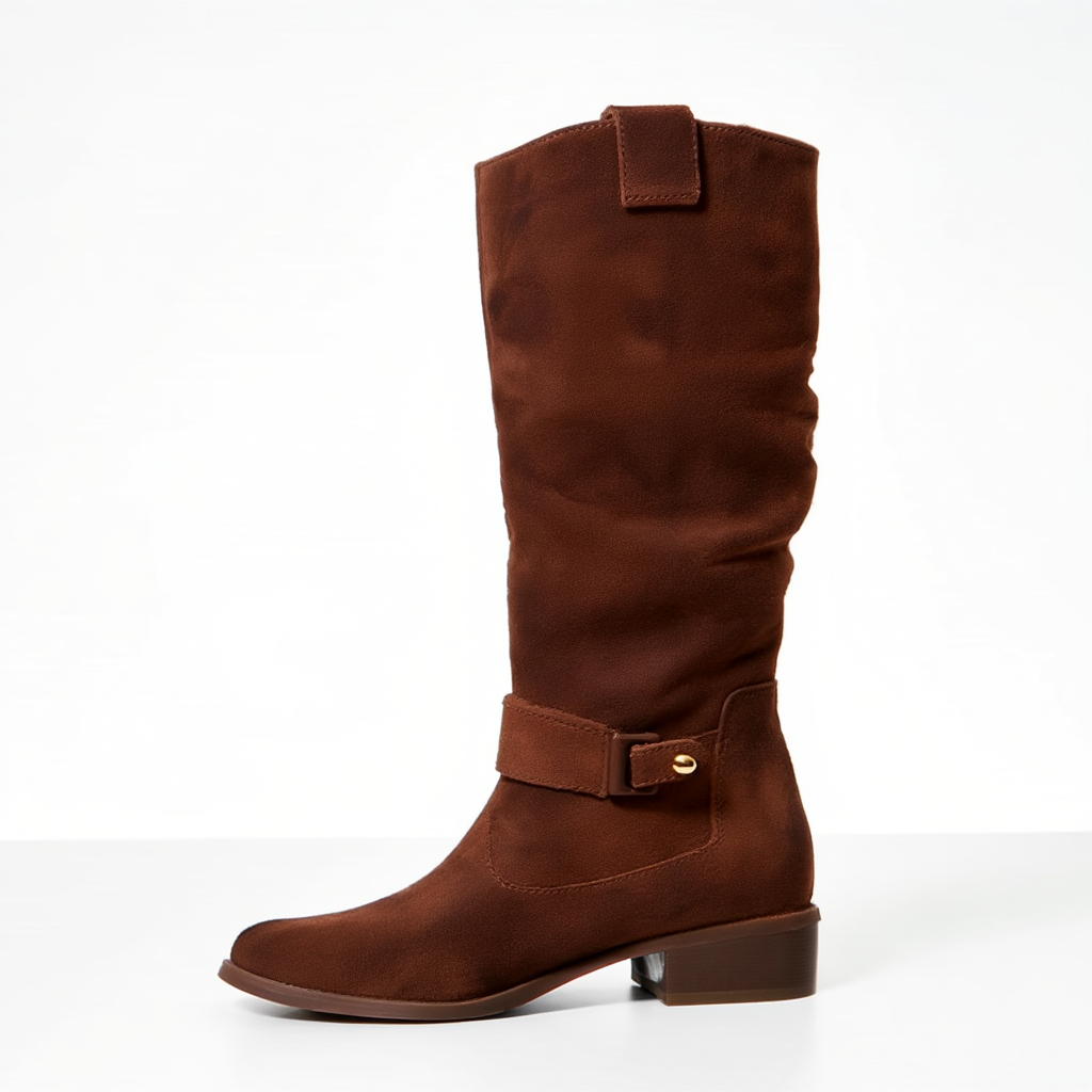 NINA | Botas altas de gamuza suave