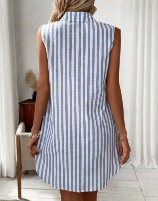 LORENA | Vestido camisero a rayas