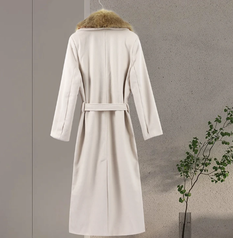 ABRIGO LANA SOLAPA EFECTO PELO