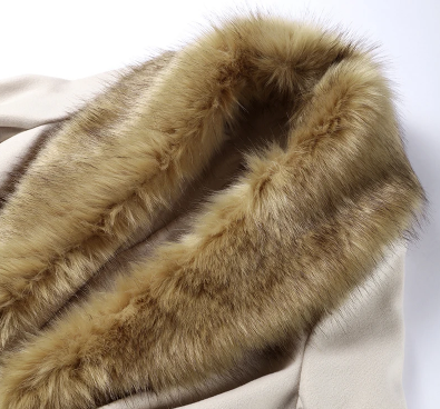 ABRIGO LANA SOLAPA EFECTO PELO