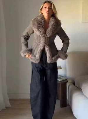 CHAQUETA EFECTO ANTE PELO