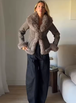 CHAQUETA EFECTO ANTE PELO