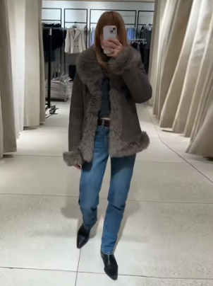 CHAQUETA EFECTO ANTE PELO