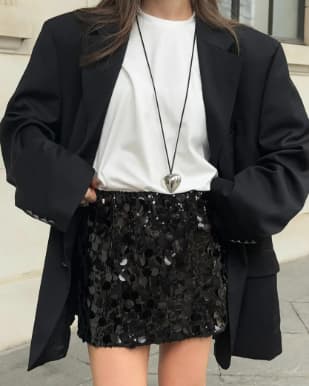 MOONLIGHT | Minifalda lentejuelas cintura alta