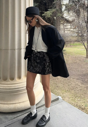 MOONLIGHT | Minifalda lentejuelas cintura alta