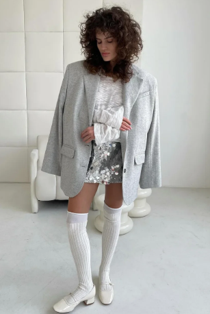 MOONLIGHT | Minifalda lentejuelas cintura alta