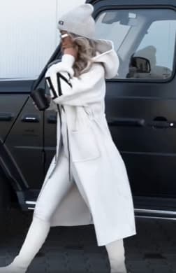 EMPIRE | Abrigo largo punto grueso con capucha