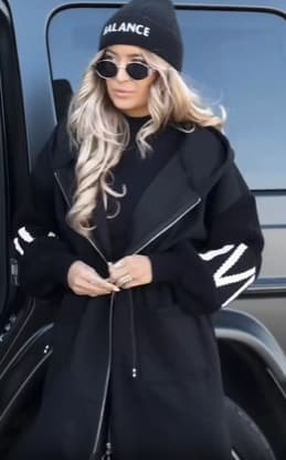 EMPIRE | Abrigo largo punto grueso con capucha