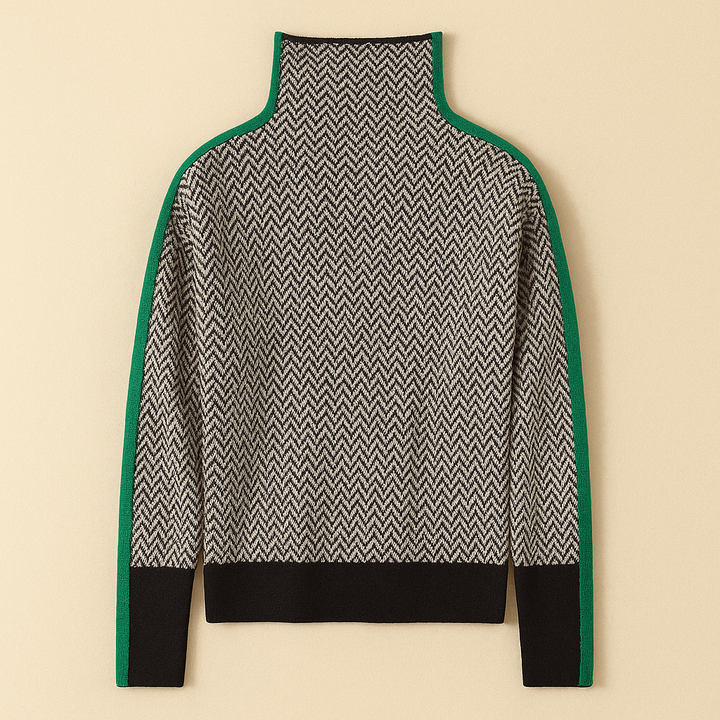 FLORENCIA | Jersey de rayas con cuello alto