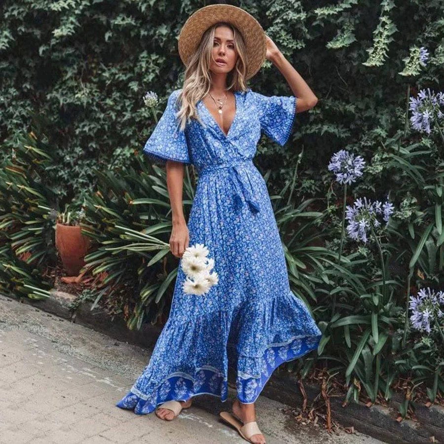 LILIBET | Vestido fresco azul